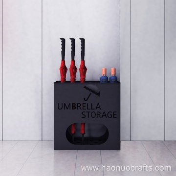 umbrella shelf placed corner of the door